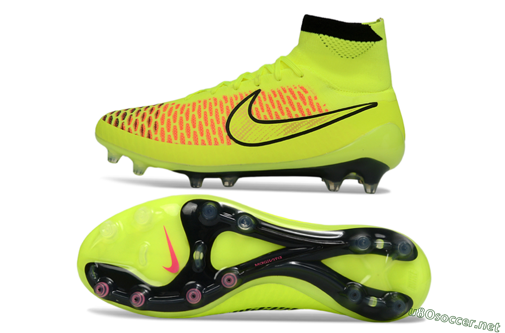 Men's Nike Magista Obra FG Football Boots - Yellow/Fluorescent Yellow/Neon Pink 1