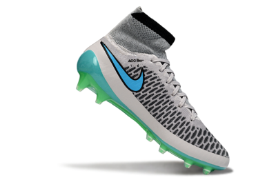 Men's Nike Magista Obra FG Football Boots - Grey/Aqua Blue/Luminous Green