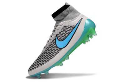 Men's Nike Magista Obra FG Football Boots - Grey/Aqua Blue/Luminous Green