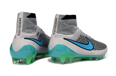 Men's Nike Magista Obra FG Football Boots - Grey/Aqua Blue/Luminous Green