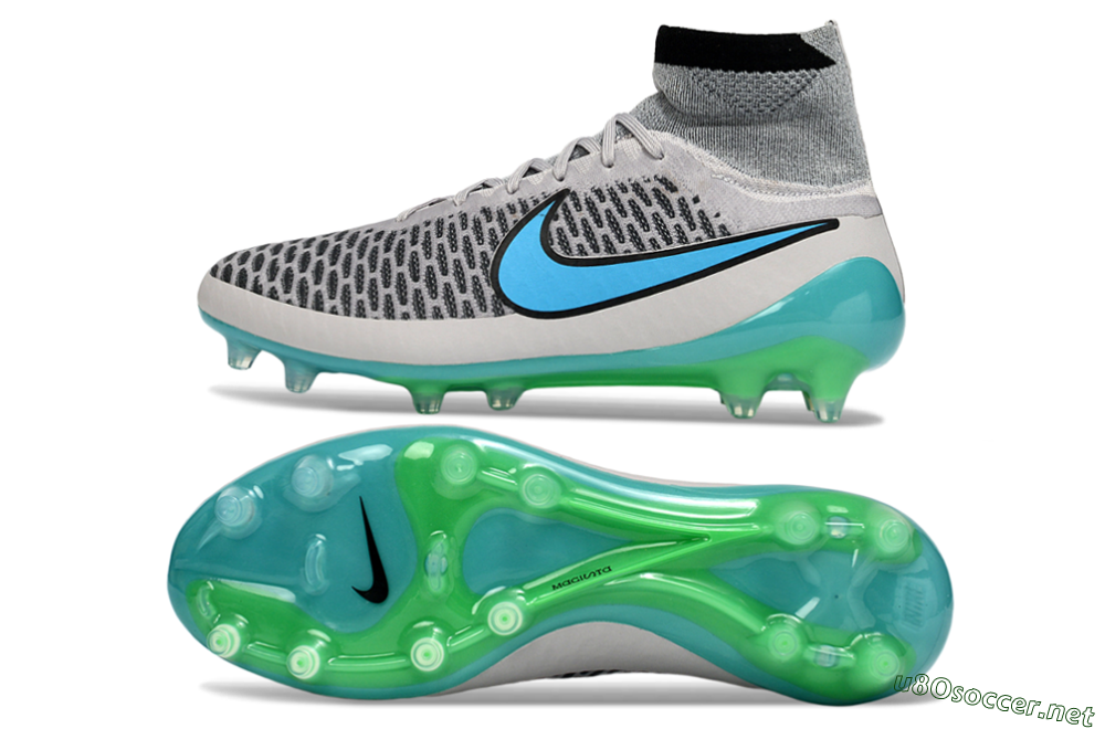 Men's Nike Magista Obra FG Football Boots - Grey/Aqua Blue/Luminous Green 1