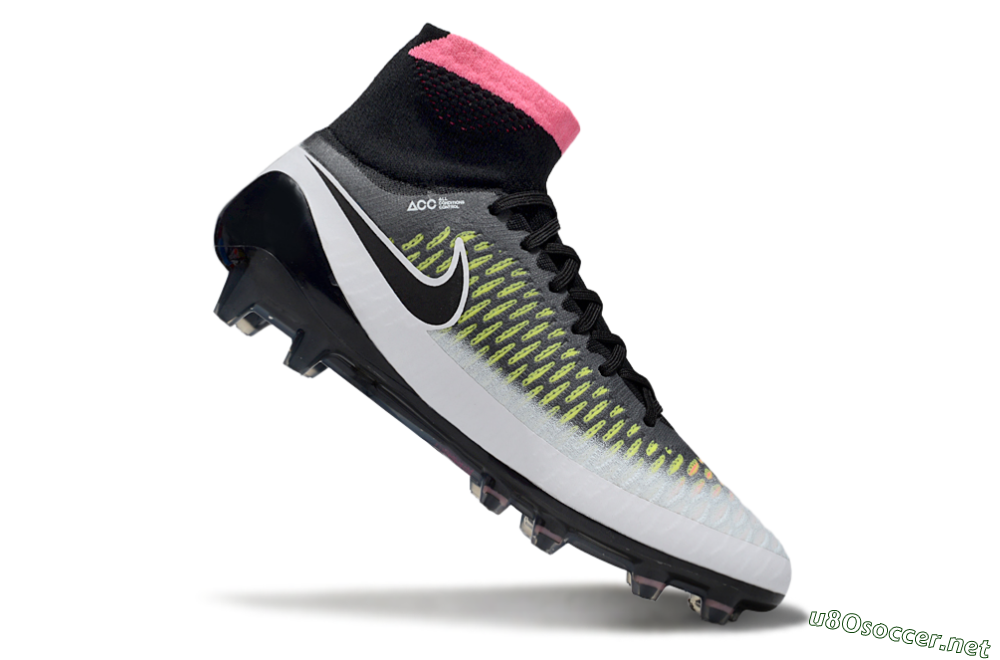 Men's Nike Magista Obra FG Football Boots - Black/Vibrant Pink/White 4
