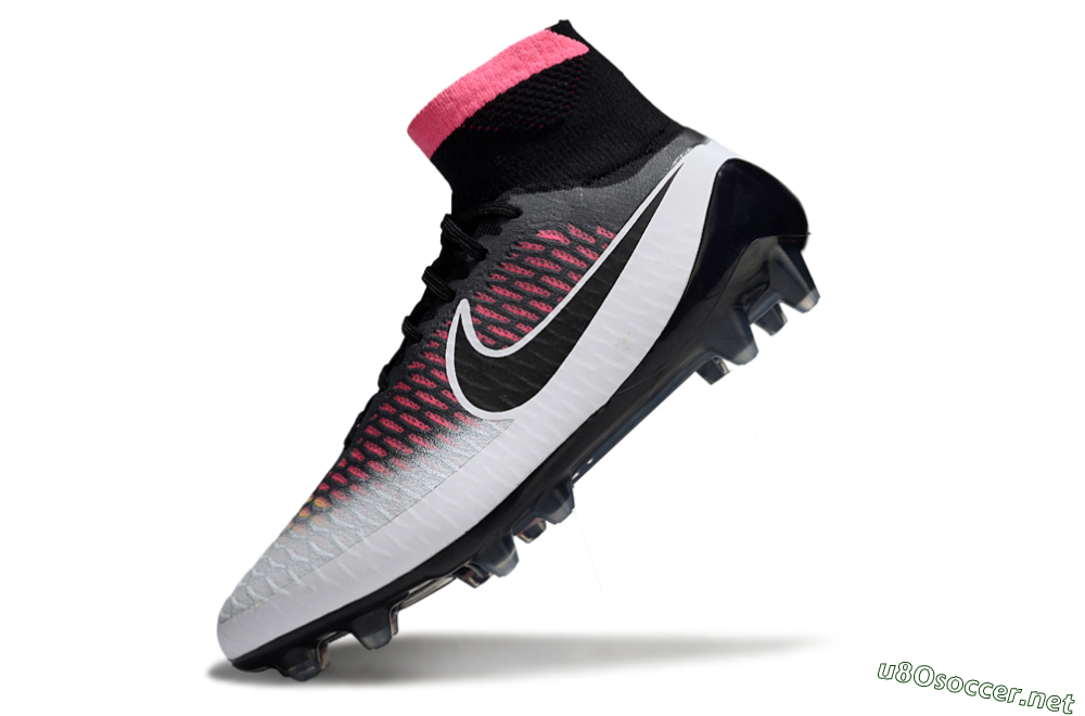Men's Nike Magista Obra FG Football Boots - Black/Vibrant Pink/White 5