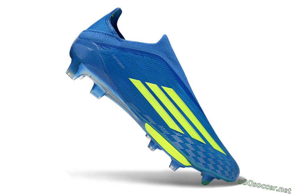 Men's Adidas F50+ Elite Lightstrike Pro Laceless FG Football Boots - Blue/Vibrant Blue/Lime Green 4