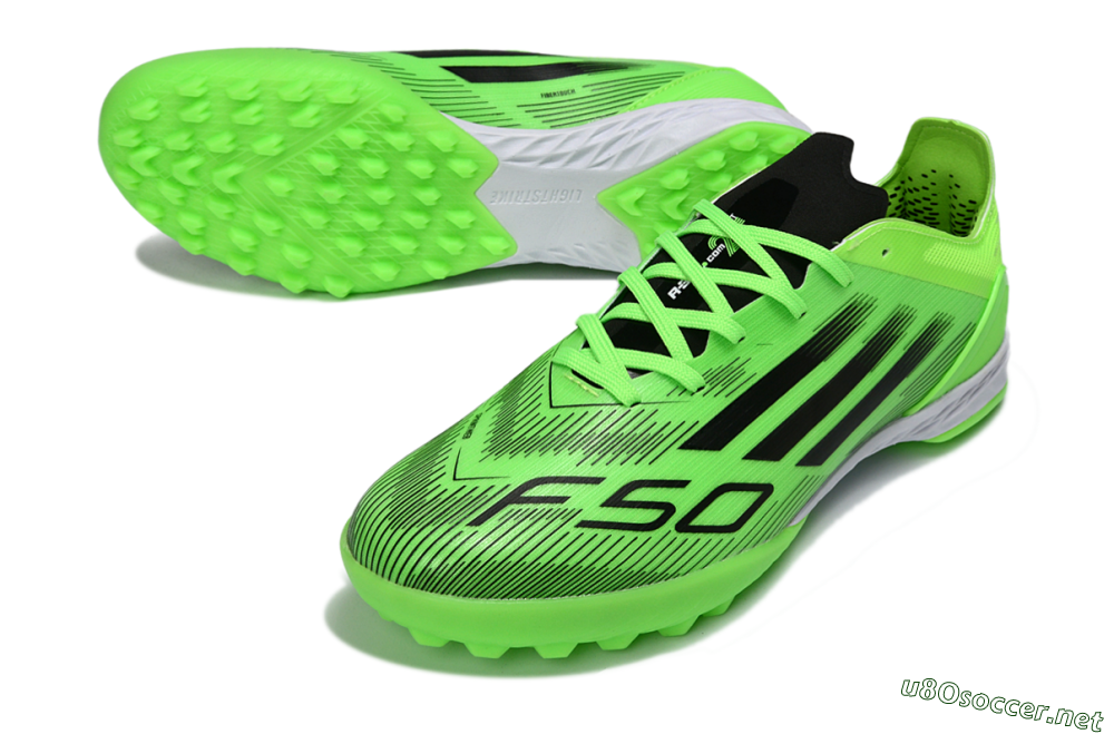 Men's Adidas F50 Pro TF Football Shoes - Green/Neon Green/Electric Green 3