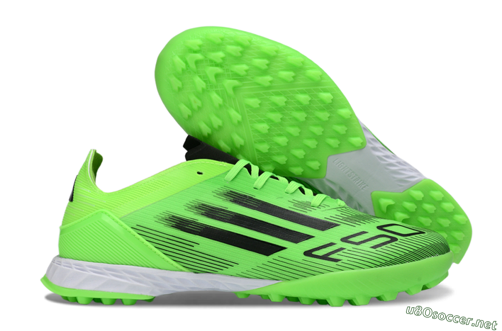Men's Adidas F50 Pro TF Football Shoes - Green/Neon Green/Electric Green 2