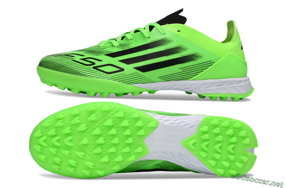 Men's Adidas F50 Pro TF Football Shoes - Green/Neon Green/Electric Green 1
