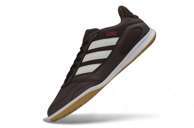 Men's Adidas Top Sala IC Football Shoes - Brown/Cream/Gold