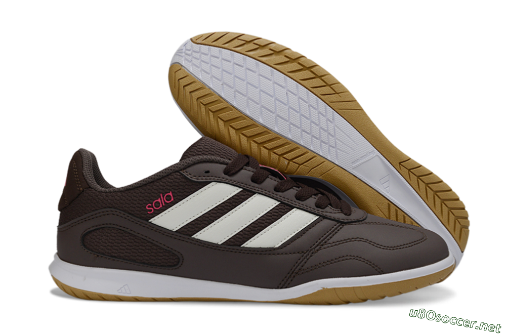 Men's Adidas Top Sala IC Football Shoes - Brown/Cream/Gold 2