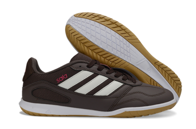 Men's Adidas Top Sala IC Football Shoes - Brown/Cream/Gold