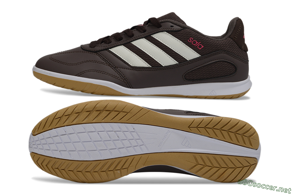 Men's Adidas Top Sala IC Football Shoes - Brown/Cream/Gold 1