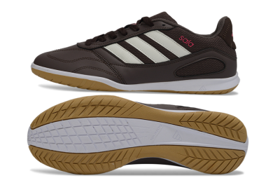Men's Adidas Top Sala IC Football Shoes - Brown/Cream/Gold