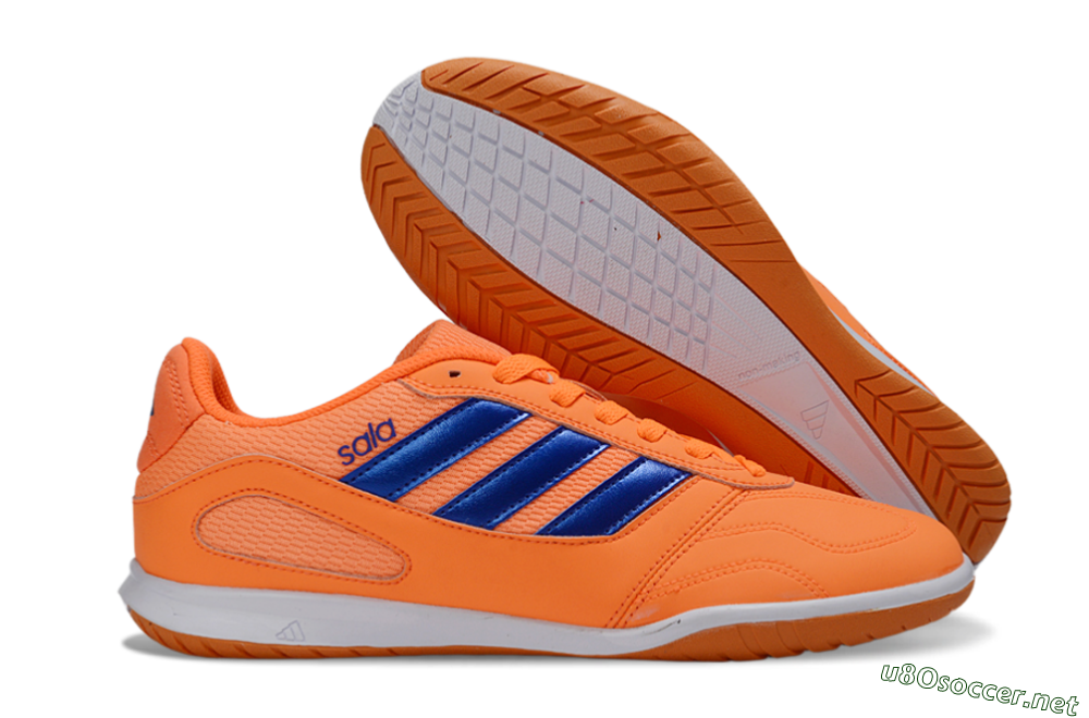 Men's Adidas Top Sala IC Football Shoes - Orange/Vibrant Orange/Deep Blue 2