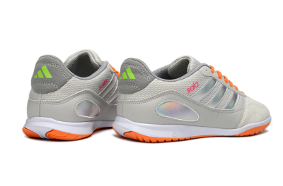 Men's Adidas Top Sala IC Football Shoes - Grey/Bright Orange/Reflective Silver