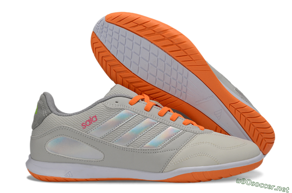 Men's Adidas Top Sala IC Football Shoes - Grey/Bright Orange/Reflective Silver 2