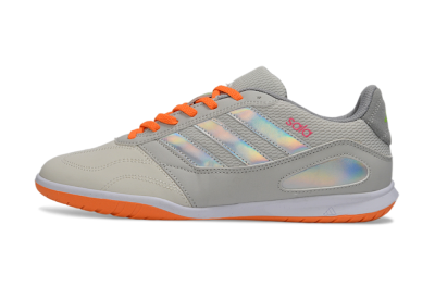 Men's Adidas Top Sala IC Football Shoes - Grey/Bright Orange/Reflective Silver