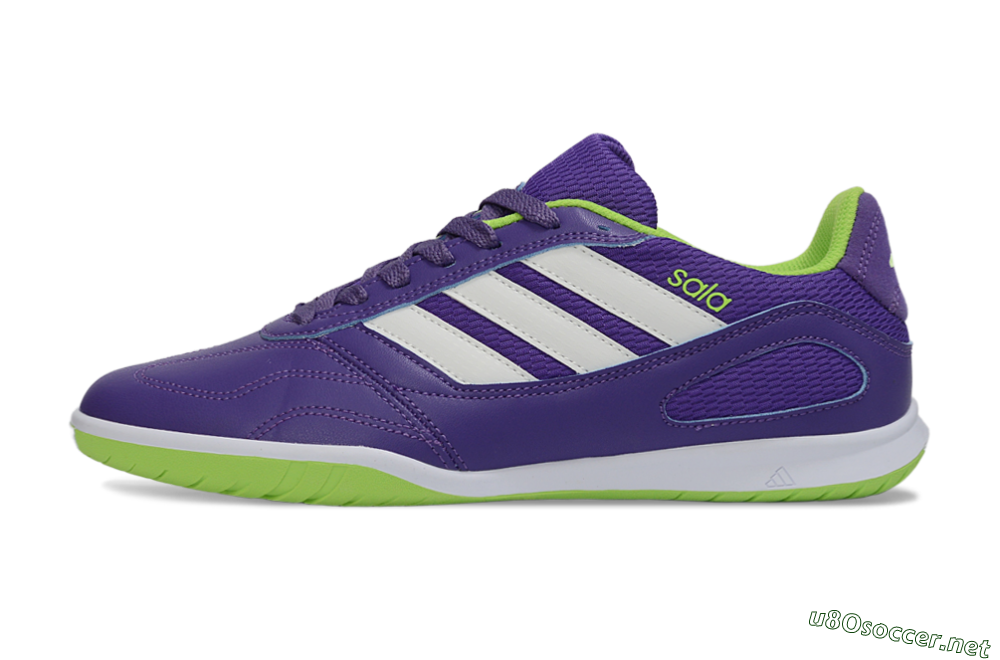 Men's Adidas Top Sala IC Football Shoes - Purple/Lime Green/White 0