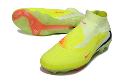 Unisex Nike Phantom 6 Elite High FG Football Boots - Yellow/Fluorescent Yellow/Neon Orange