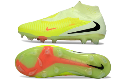Unisex Nike Phantom 6 Elite High FG Football Boots - Yellow/Fluorescent Yellow/Neon Orange
