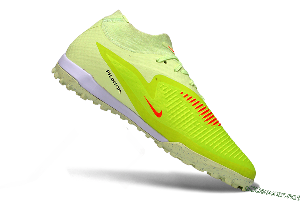 Unisex Nike Phantom 6 Elite High TF Football Shoes - Yellow/Electric Lemon/Neon Green 4