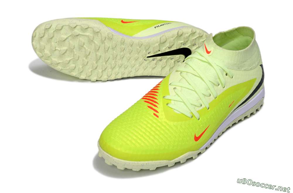 Unisex Nike Phantom 6 Elite High TF Football Shoes - Yellow/Electric Lemon/Neon Green 3