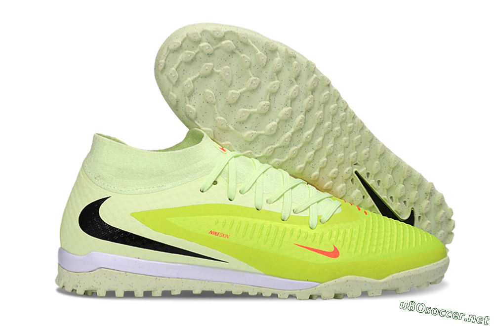 Unisex Nike Phantom 6 Elite High TF Football Shoes - Yellow/Electric Lemon/Neon Green 2