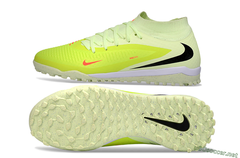 Unisex Nike Phantom 6 Elite High TF Football Shoes - Yellow/Electric Lemon/Neon Green 1