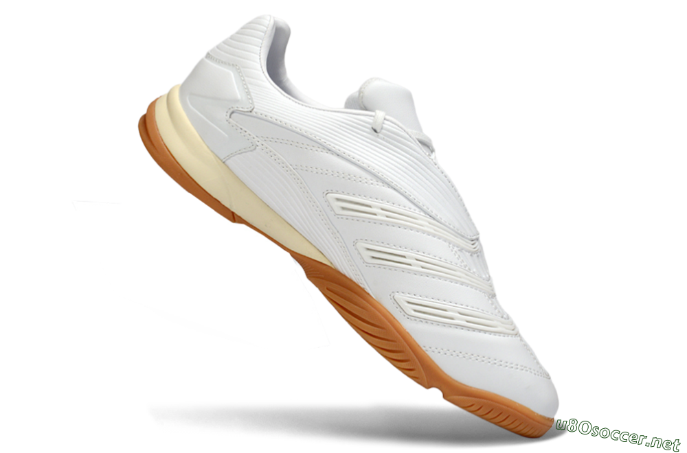 Men's Adidas Predator Precision IC Football Shoes - White/Cream Beige/Gum Brown 4