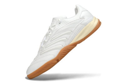 Men's Adidas Predator Precision IC Football Shoes - White/Cream Beige/Gum Brown
