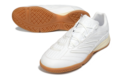 Men's Adidas Predator Precision IC Football Shoes - White/Cream Beige/Gum Brown