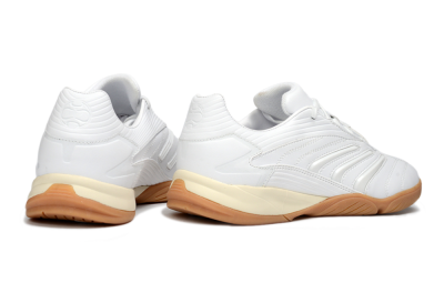 Men's Adidas Predator Precision IC Football Shoes - White/Cream Beige/Gum Brown