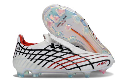 Unisex Adidas F50 Spider Elite FG Football Boots - White/Dynamic Red/Black