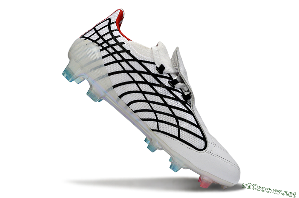 Unisex Adidas F50 Spider Elite FG Football Boots - White/Dynamic Red/Black 4
