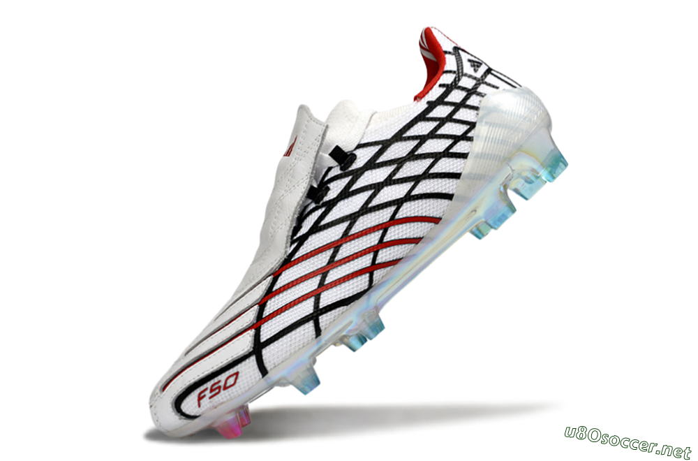 Unisex Adidas F50 Spider Elite FG Football Boots - White/Dynamic Red/Black 5