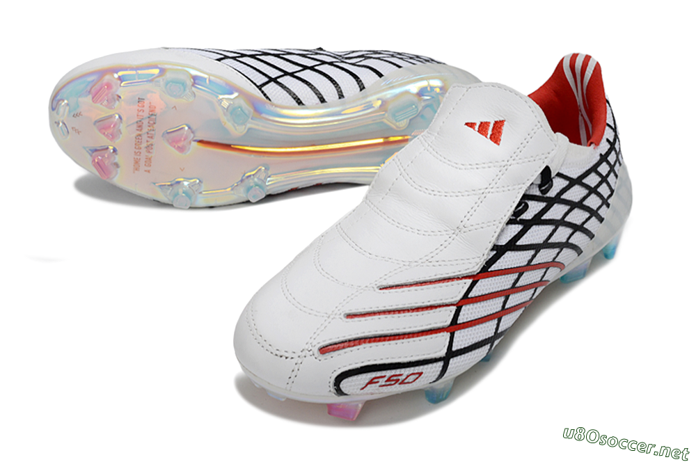 Unisex Adidas F50 Spider Elite FG Football Boots - White/Dynamic Red/Black 3