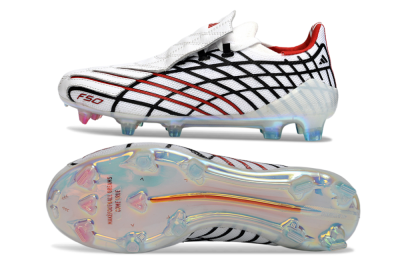 Unisex Adidas F50 Spider Elite FG Football Boots - White/Dynamic Red/Black