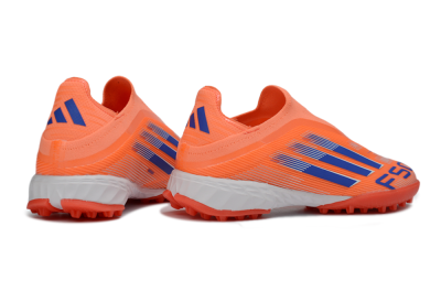 Unisex Adidas F50 Elite Laceless TF Football Shoes - Peach/Coral Burst/Deep Ocean