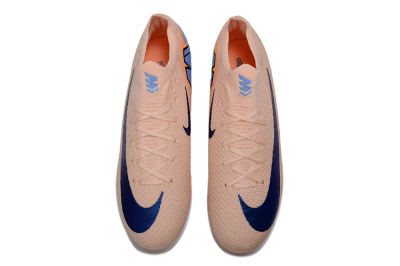 Men's Nike Air Zoom Mercurial Vapor 16 Elite SG Football Boots - Peach/Dark Blue/Nectar Orange
