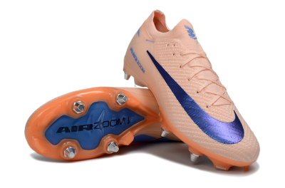 Men's Nike Air Zoom Mercurial Vapor 16 Elite SG Football Boots - Peach/Dark Blue/Nectar Orange