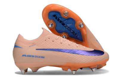 Men's Nike Air Zoom Mercurial Vapor 16 Elite SG Football Boots - Peach/Dark Blue/Nectar Orange