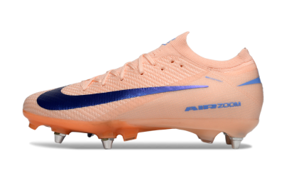 Men's Nike Air Zoom Mercurial Vapor 16 Elite SG Football Boots - Peach/Dark Blue/Nectar Orange