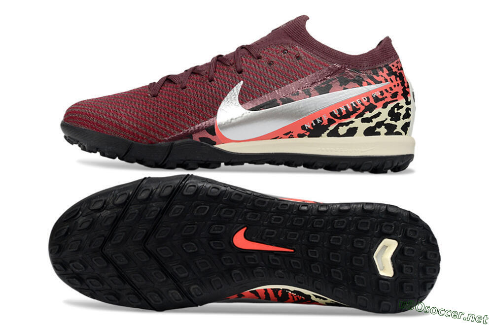 Unisex Nike Air Zoom Mercurial Vapor 16 Elite TF Football Shoes - Maroon/Crimson Red/Black 1