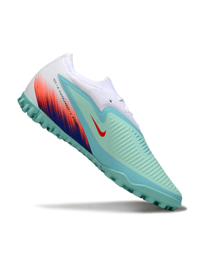 Unisex Nike Phantom 6 Elite Low TF Football Shoes - Aqua/Coral Blue/Neon Orange