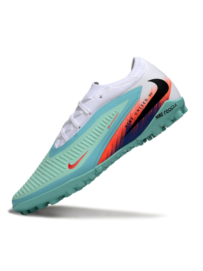 Unisex Nike Phantom 6 Elite Low TF Football Shoes - Aqua/Coral Blue/Neon Orange