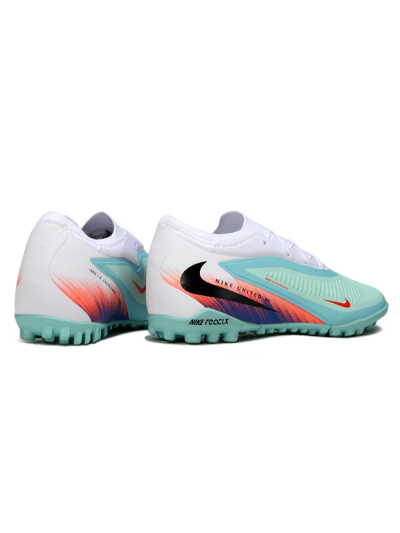 Unisex Nike Phantom 6 Elite Low TF Football Shoes - Aqua/Coral Blue/Neon Orange