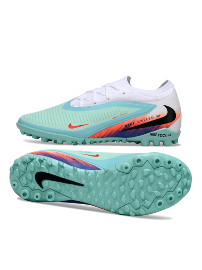 Unisex Nike Phantom 6 Elite Low TF Football Shoes - Aqua/Coral Blue/Neon Orange