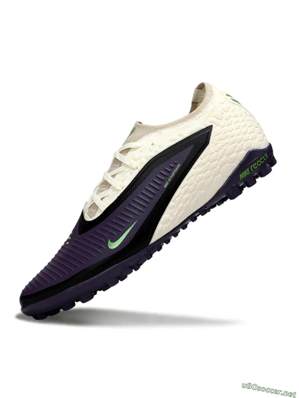 Unisex Nike Phantom 6 Elite Low TF Football Shoes - Purple/Electric Green/Off White 5