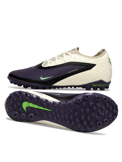 Unisex Nike Phantom 6 Elite Low TF Football Shoes - Purple/Electric Green/Off White