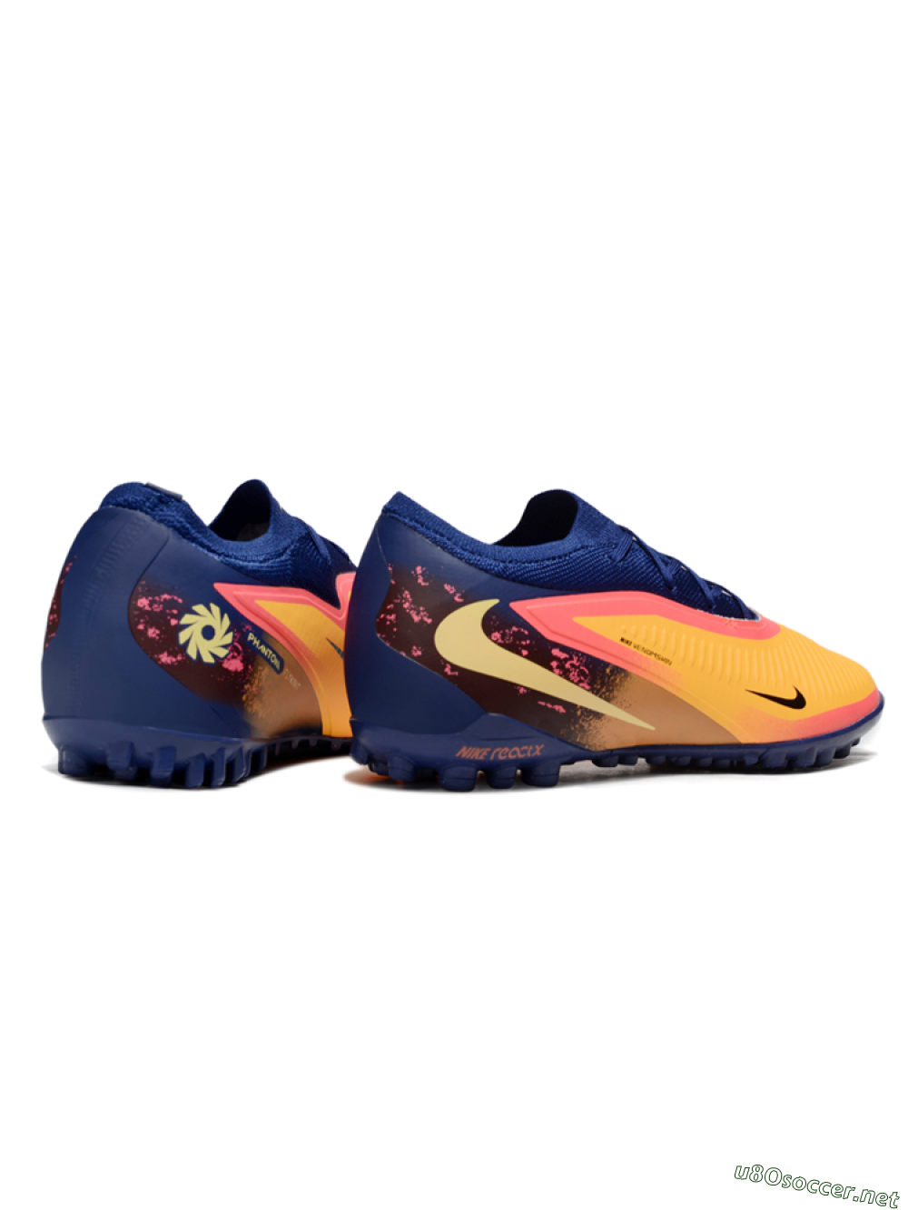 Unisex Nike Phantom 6 Elite Low TF Football Shoes - Orange/Deep Blue/Flame Pink 6