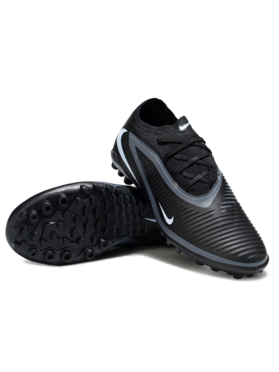 Unisex Nike Phantom 6 Elite Low TF Football Shoes - Black/Charcoal Gray/White